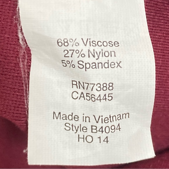 J Crew Zipper Ponte Dress In Burgandy Size 2 Style #B4094 - Picture 10 of 11